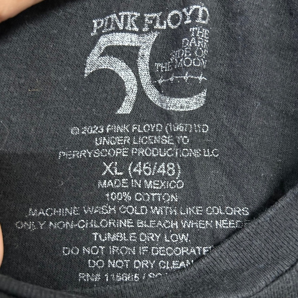 Pink Floyd T-Shirt Mens Size XL Black Dark Side Of The Moon 50th Anniversary - Picture 3 of 7